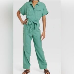 Nwt Universal Thread Green Button-Up Jumpsuit size 4